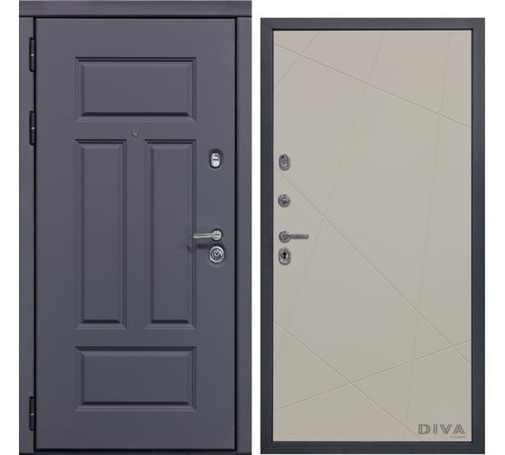Дверь DIVA 47 2050x960 мм Левая Ясень графит - Д11 Софт Шампань УТ-00075226 1