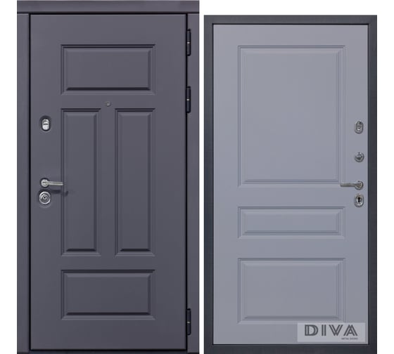 Дверь DIVA 47 2050x960 мм Правая Ясень графит - Д13 Силк Маус УТ-00075216