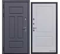 Дверь DIVA 47 2050x860 мм Левая Ясень графит - Д7 Белый Софт УТ-00071700
