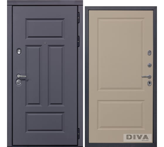 Дверь DIVA 47 2050x860 мм Правая Ясень графит - Д7 Софт Шампань УТ-00074101 1