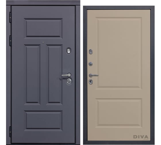 Дверь DIVA 47 2050x960 мм Левая Ясень графит - Д7 Софт Шампань УТ-00075210 1