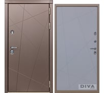 Дверь DIVA 50 2050x860 мм Правая Бронза - Д11 Силк Маус УТ-00075239