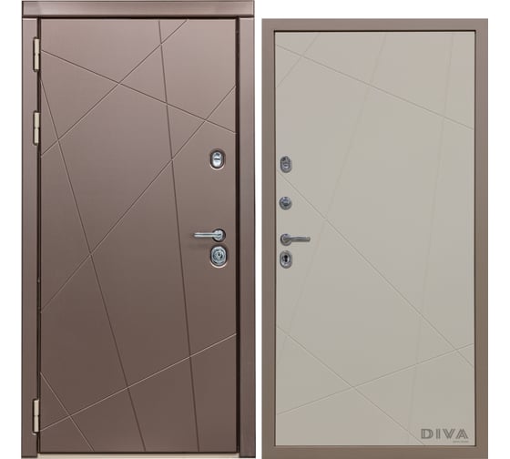 Дверь 50 2050x860 мм Левая Бронза - Д11 Софт Шампань DIVA УТ-00073805 1