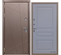 Дверь DIVA 50 2050x960 мм Левая Бронза - Д13 Силк Маус УТ-00075250