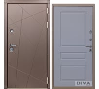 Дверь DIVA 50 2050x960 мм Правая Бронза - Д13 Силк Маус УТ-00075252