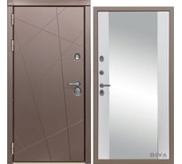 Дверь DIVA 50 Зеркало 2050x860 мм Левая Бронза - Д15 Белый Софт УТ-00075315