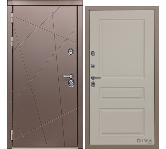 Дверь DIVA 50 2050x860 мм Левая Бронза - Д13 Софт Шампань УТ-00075256 1