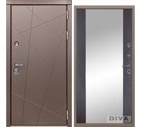 Дверь DIVA 50 Зеркало 2050x960 мм Правая Бронза - Д15 Венге УТ-00075322