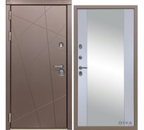Дверь DIVA 50 Зеркало 2050x960 мм Левая Бронза - Д15 Силк Маус УТ-00074187