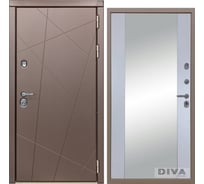 Дверь DIVA 50 Зеркало 2050x960 мм Правая Бронза - Д15 Силк Маус УТ-00075327