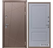 Дверь DIVA 50 2050x860 мм Правая Бронза - Д7 Силк Маус УТ-00075278