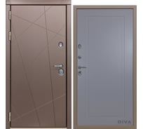 Дверь DIVA 50 2050x960 мм Левая Бронза - Н10 Силк Маус УТ-00075298