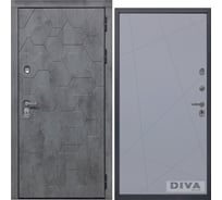 Дверь DIVA 51 2050x860 мм Правая Бетон Темный - Д11 Силк Маус УТ-00071753