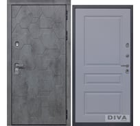 Дверь DIVA 51 2050x960 мм Правая Бетон Темный - Д13 Силк Маус УТ-00075343