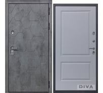 Дверь DIVA 51 2050x960 мм Правая Бетон Темный - Д7 Силк Маус УТ-00075353