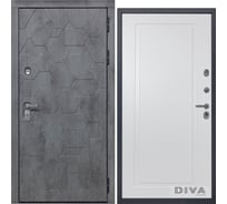 Дверь DIVA 51 2050x960 мм Правая Бетон Темный - Н10 Белый Софт УТ-00075361