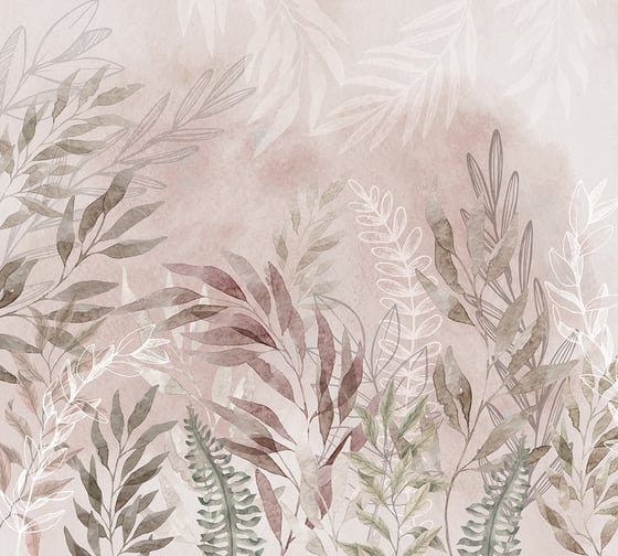 Фотообои DIVINO Нежные листья 300x270 см Z-033 1