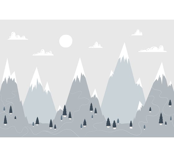 Фотообои DIVINO Елочки в горах 400x270 см Z-054 1