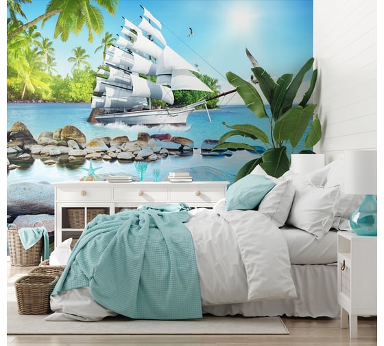 Фотообои DIVINO Чайки у корабля 300x270 см Z-133