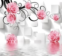 Фотообои DIVINO Розы на объемном фоне, 300x270 см T-214