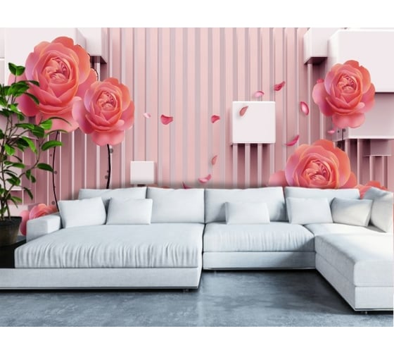 Фотообои DIVINO Розы на кубах, 400x270 см T-217