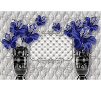 Фотообои DIVINO Синие цветы в вазах, 400x270 см T-224