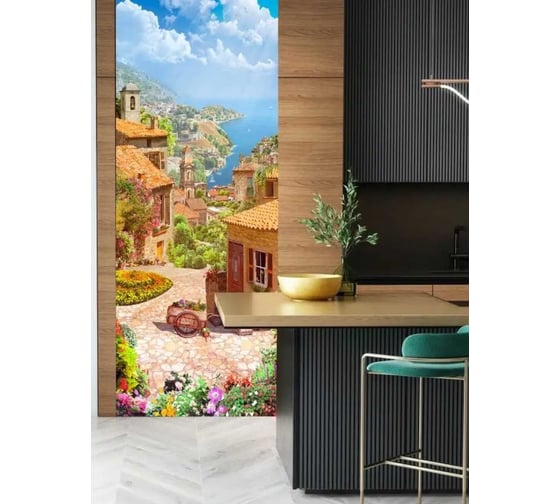 Фотообои DIVINO Тележка с цветами, 100x270 см T-241