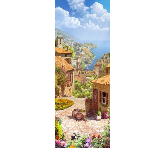Фотообои DIVINO Тележка с цветами, 100x270 см T-241 1