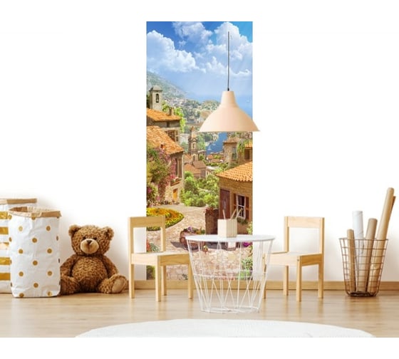 Фотообои DIVINO Тележка с цветами, 100x270 см T-241