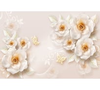 Фотообои DIVINO Цветы с бабочками, 400x270 см T-280