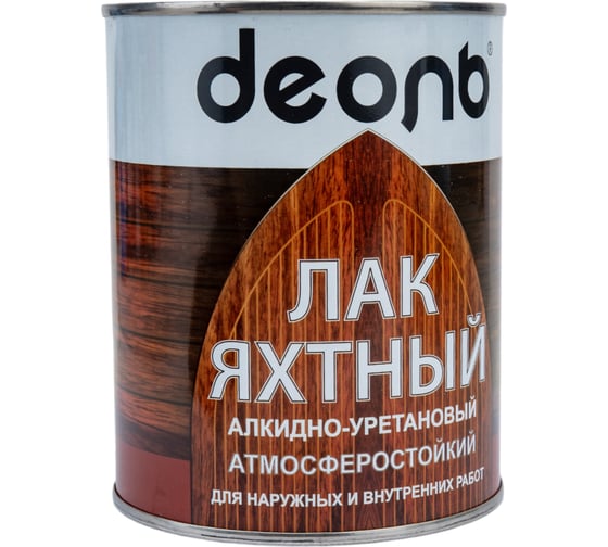 Лак яхтный глянцевый алкидно-уретановый 0.75 л Деоль  LYG075