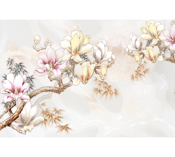 Фотообои DIVINO Рисунок магнолии, 400x270 см Z-218