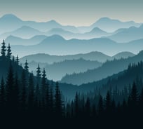 Фотообои DIVINO Горный пейзаж графика, 300x270 см Z-116