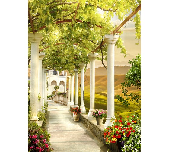 Фотообои DIVINO Прогулка под навесом, 200x270 см T-194 1