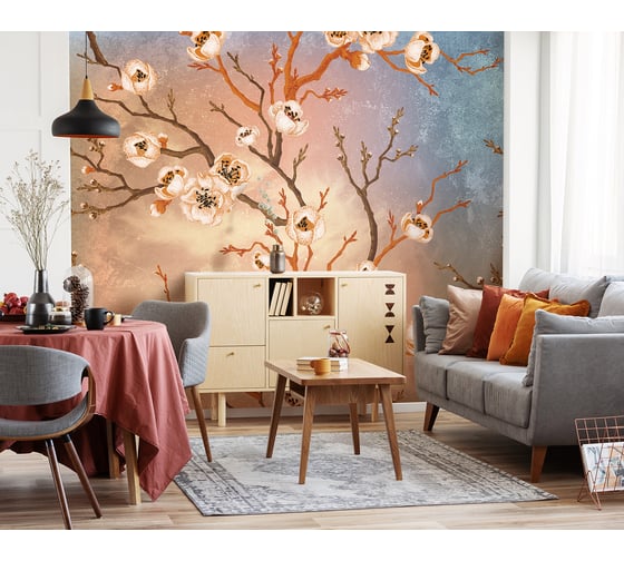 Фотообои DIVINO Цветущая сакура, 300x270 см T-272 1