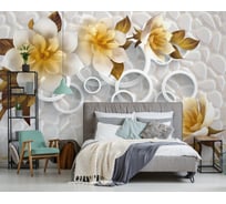 Фотообои DIVINO Керамические цветы беж 400x270 см Z-197