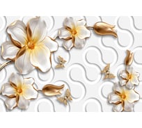 Фотообои DIVINO Крупные цветы на объемном фоне 400x270 см Z-203