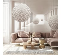 Фотообои DIVINO Тоннель с колючими шарами беж 300x270 см Z-230