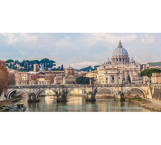 Фотообои DIVINO Мост Сан-Анджело в Риме 300x147 см C-344