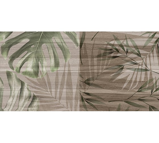 Настенная керамическая плитка LAPARET Organic (табачный; узор; 20x40 см; 15 шт. ) х9999278240