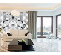 Фотообои DIVINO Ромбы ч/б 300x270 см C-037