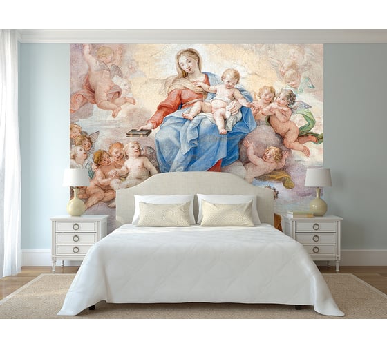 Фотообои DIVINO Пресвятая Дева Мария фреска 300x270 см C-045