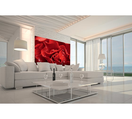 Фотообои DIVINO Красная роза 200x147 см C-024 1