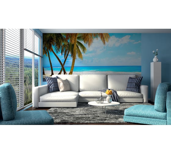 Фотообои DIVINO Тропический пляж 300x147 см C-007