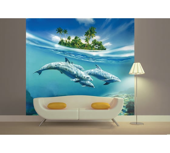Фотообои DIVINO Дельфины 300x270 см C-020