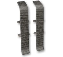 Соединитель для плинтуса DECONIKA (55 мм, 352 Каштан серый, 2 шт.) Д-П55-С-Ф2 352 КШТ СЕР