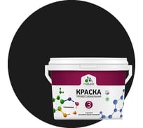 Краска MALARE Евро 3 для обоев, стен и потолков, черный, 1 л 2036769966019