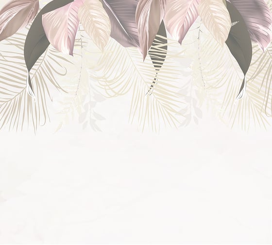 Фотообои DIVINO Розовые тропические листья 300x270 см Z-302 1