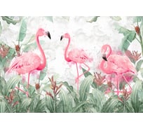 Фотообои DIVINO Фламинго в листьях 400x270 см Z-308