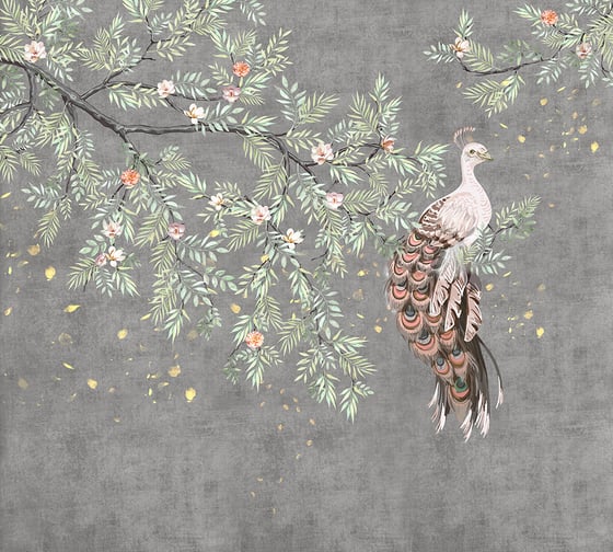 Фотообои DIVINO Белый павлин 300x270 см Z-318 1